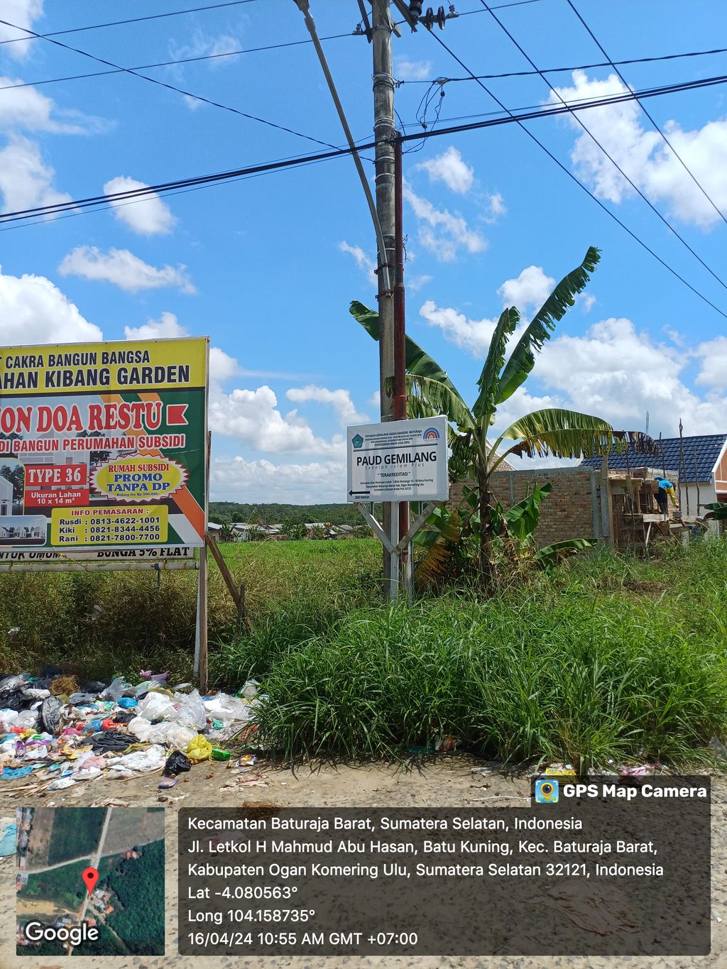foto posisi tengah perumahan KIBANG GARDEN 1