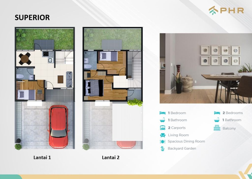 foto denah rumah tipe Vettore - L6 Superior perumahan Prima Harapan Regency