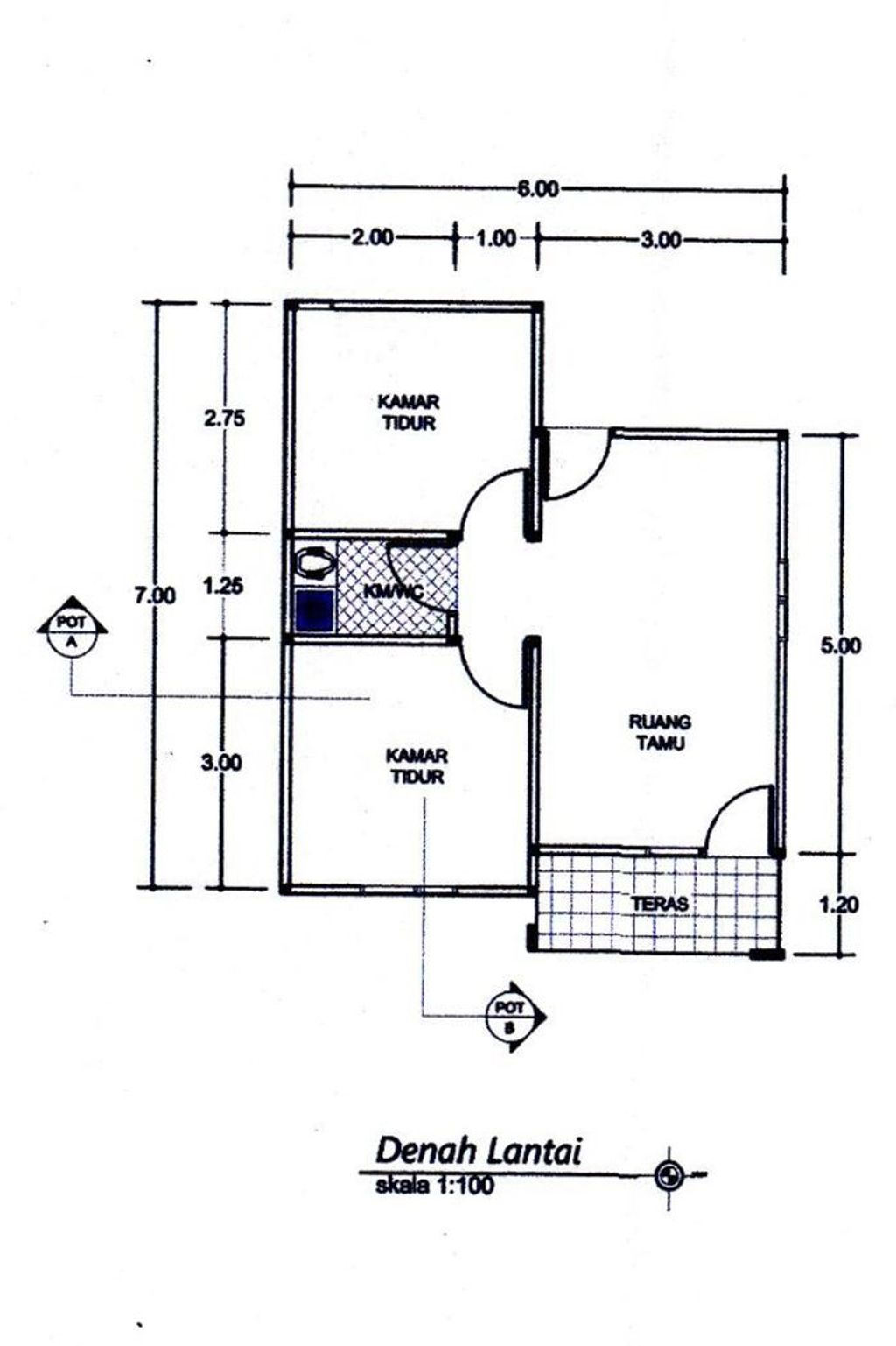 foto denah rumah tipe 36 (2024) perumahan Permata Residence