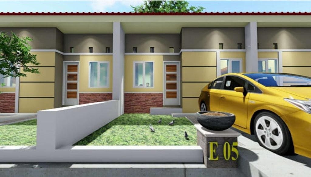 foto tampak rumah tipe 36 perumahan DARUSSALAM LAND 2 CALISTA RESIDENCE MAWANG