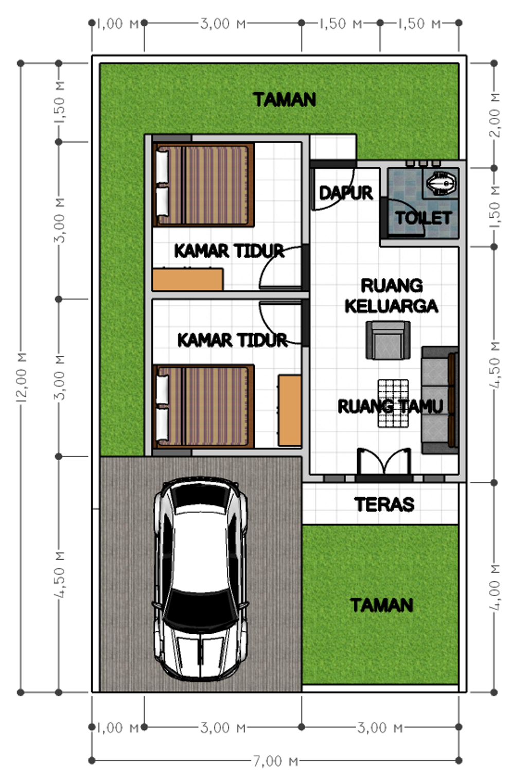 foto denah rumah tipe 36 perumahan Perumahan Griya Melati Tipe 36