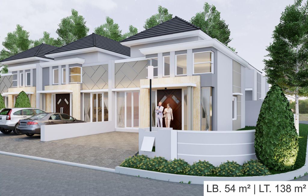 foto tampak rumah tipe NEW MAGNOLIA (983) perumahan HEAVENLAND PARK
