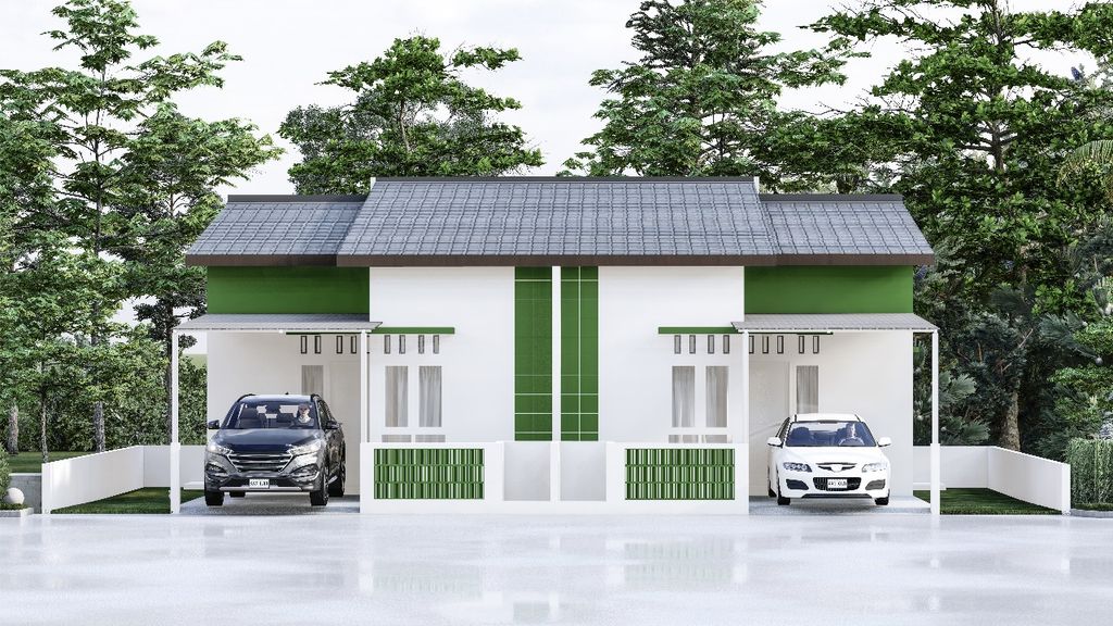 foto tampak rumah tipe 36 perumahan GREEN SHAKI ESTATE TAHAP II