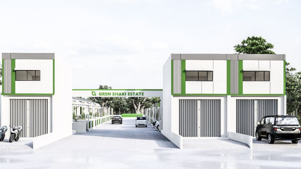 foto tampak rumah tipe RUKO perumahan GREEN SHAKI ESTATE TAHAP II