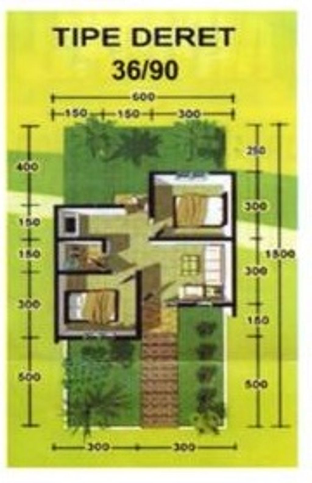 foto denah rumah tipe 41 perumahan RUMAH SEJAHTERA KINIBALU.
