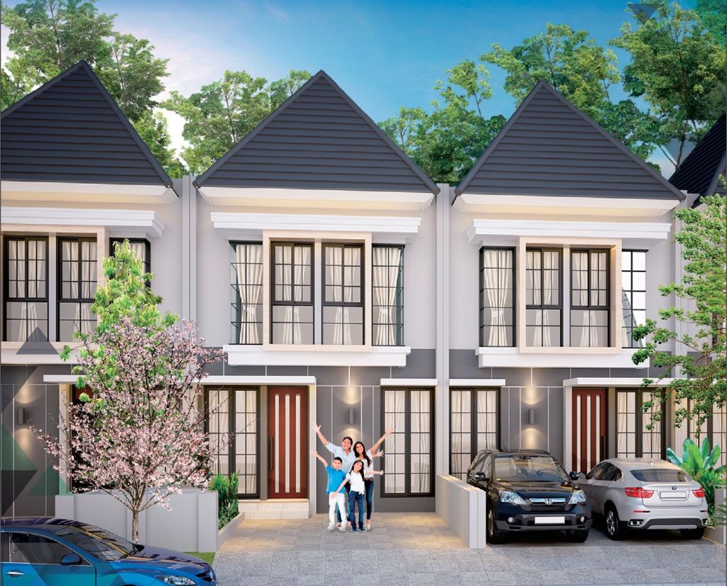 foto tampak rumah tipe DUSTY (1578) perumahan NATURA RESIDENCES