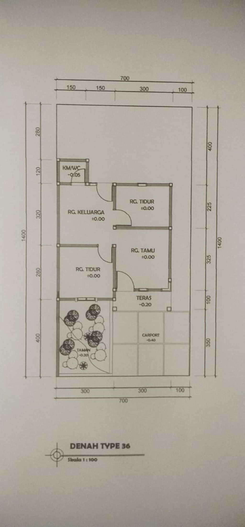 foto denah rumah tipe 36 perumahan GRIYA MULYA