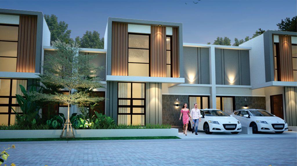 foto tampak rumah tipe 69 perumahan Bonavida Park