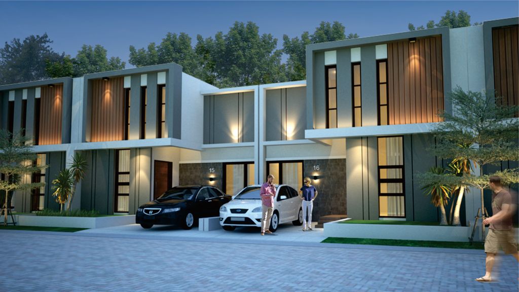 foto tampak rumah tipe 52 perumahan Bonavida Park
