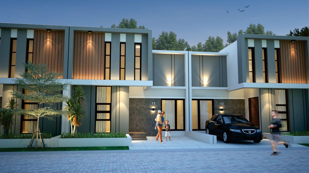 foto tampak rumah tipe 45 perumahan Bonavida Park