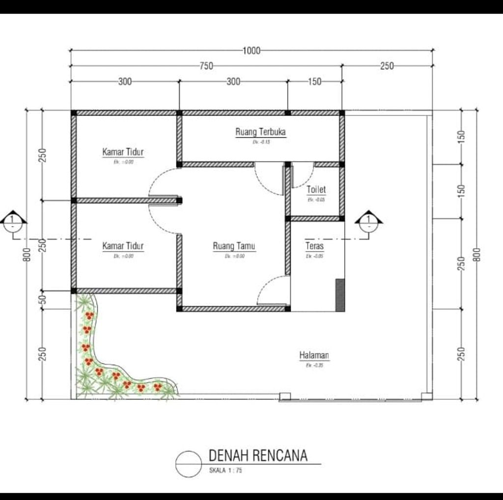 foto denah rumah tipe 32/80 perumahan GENTONG WUNGU ASRI