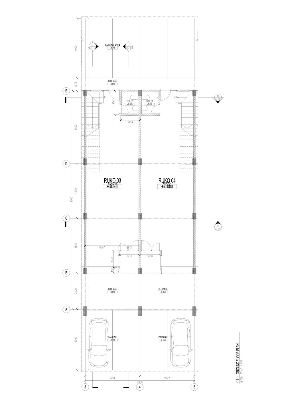 foto denah rumah tipe RUKO CENTRAL PLAZA 2 LT perumahan CENTRAL PARK JUANDA THE SOUTH