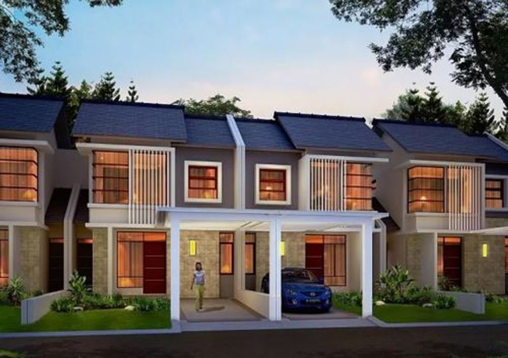 foto tampak rumah tipe MICHELIA perumahan Metland Transyogi Cibubur