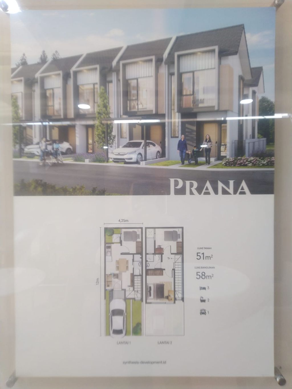 foto denah rumah tipe PRANA perumahan AKSARA HOMES