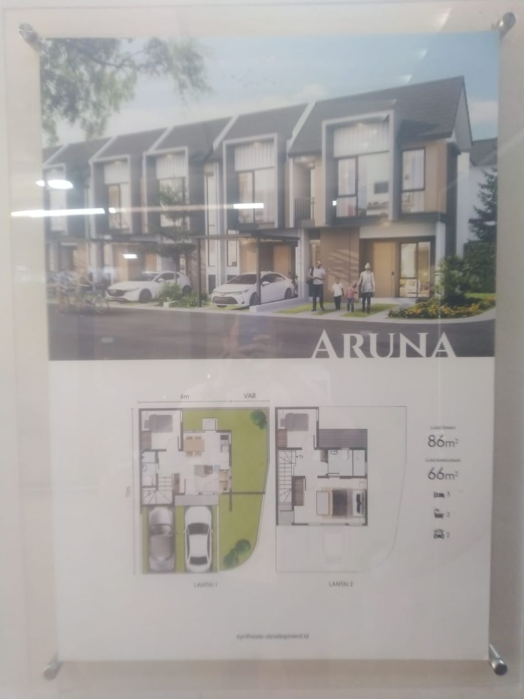foto tampak rumah tipe ARUNA perumahan AKSARA HOMES