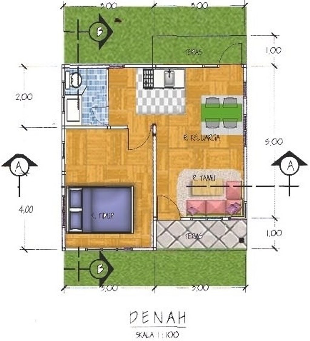 foto denah rumah tipe 36 Subsidi perumahan pONDOK ALAM PERMAI A B C