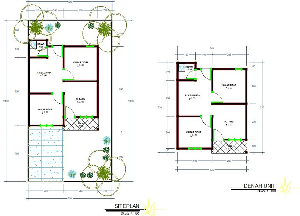 foto denah rumah tipe 36 (Subsidii) perumahan ADHAM TAL HAFIDZ III