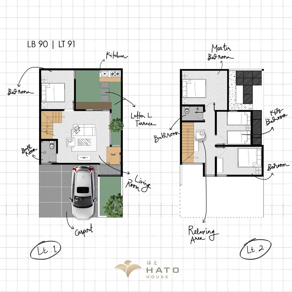 foto denah rumah tipe 4 BR Hato+ perumahan Perumahan Shoji Land