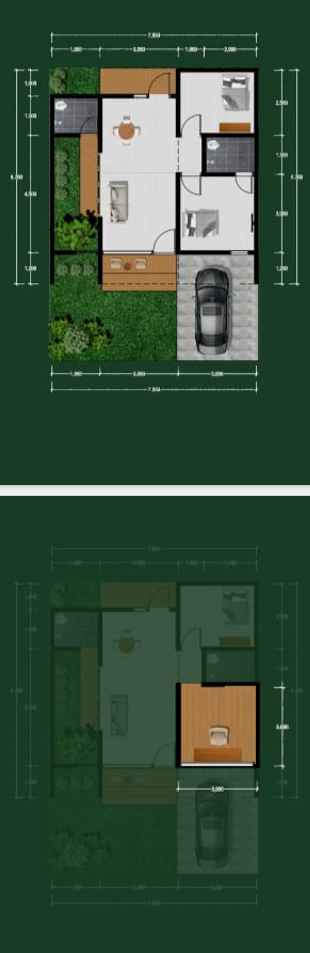foto denah rumah tipe 45/100 perumahan GRIYA PRATAMA LABUAPI