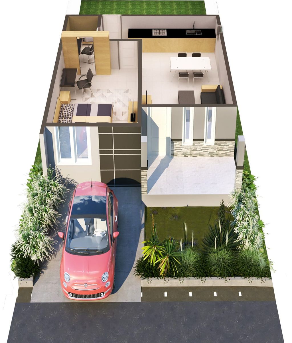 foto denah rumah tipe RSH perumahan SENAYAN RESIDENCE 2
