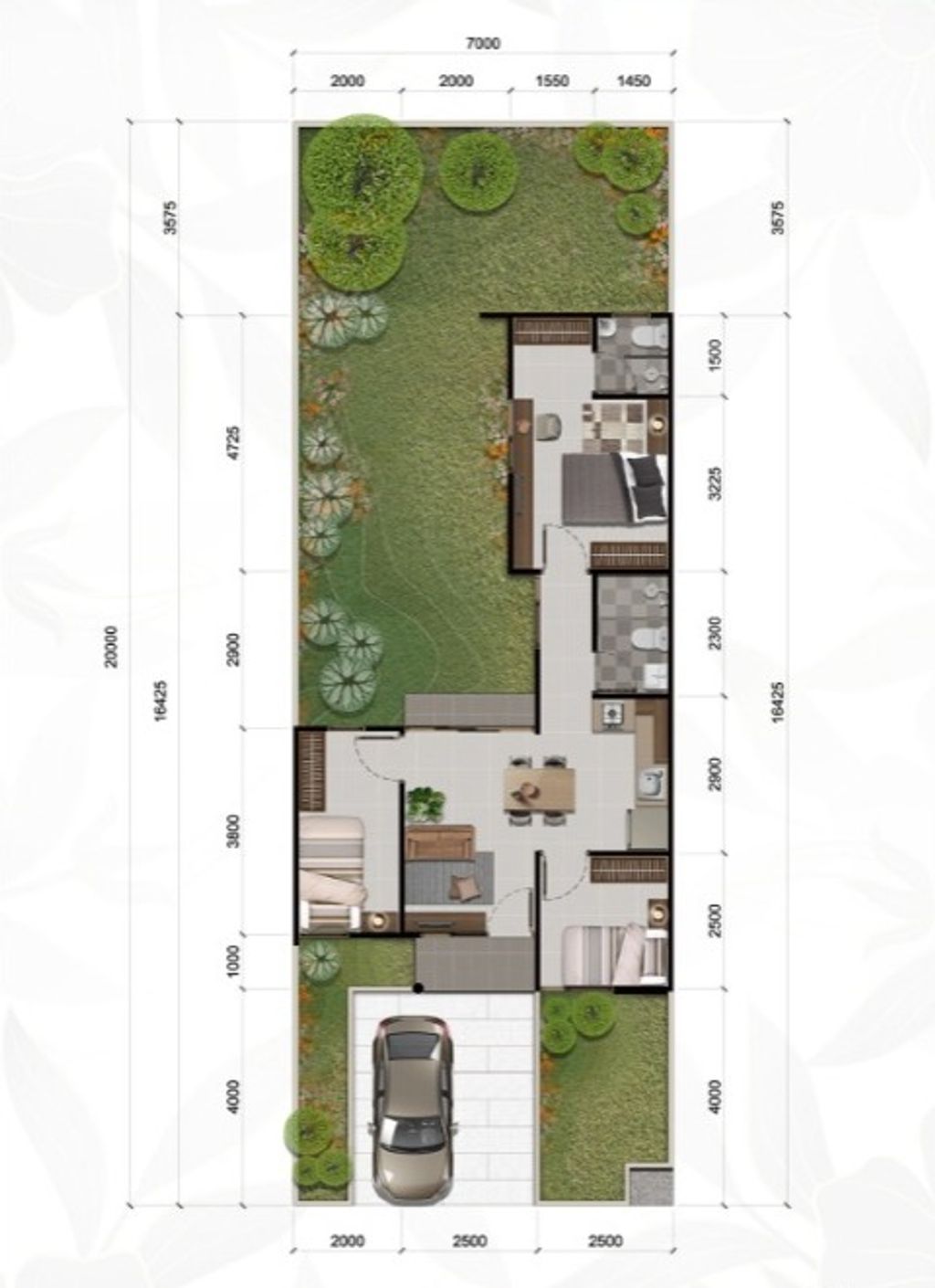 foto denah rumah tipe GARDEN HOUSE F STD perumahan CITRA RAYA - CLUSTER GIVERNY