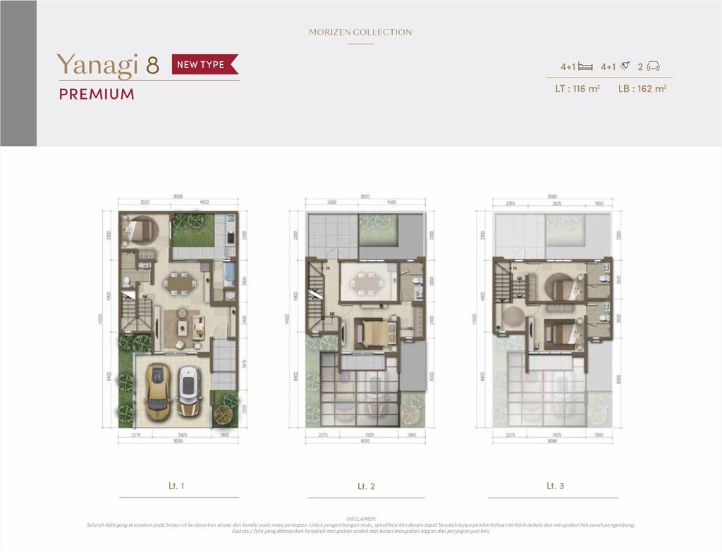 foto denah rumah tipe Yanagi - PREMIUM perumahan MORIZEN