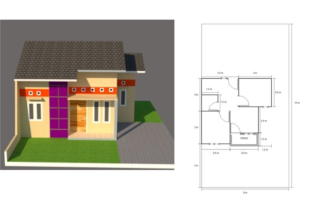 foto denah rumah tipe 36 perumahan PERUMAHAN GRIYA SINGGASANA SAKTI 2