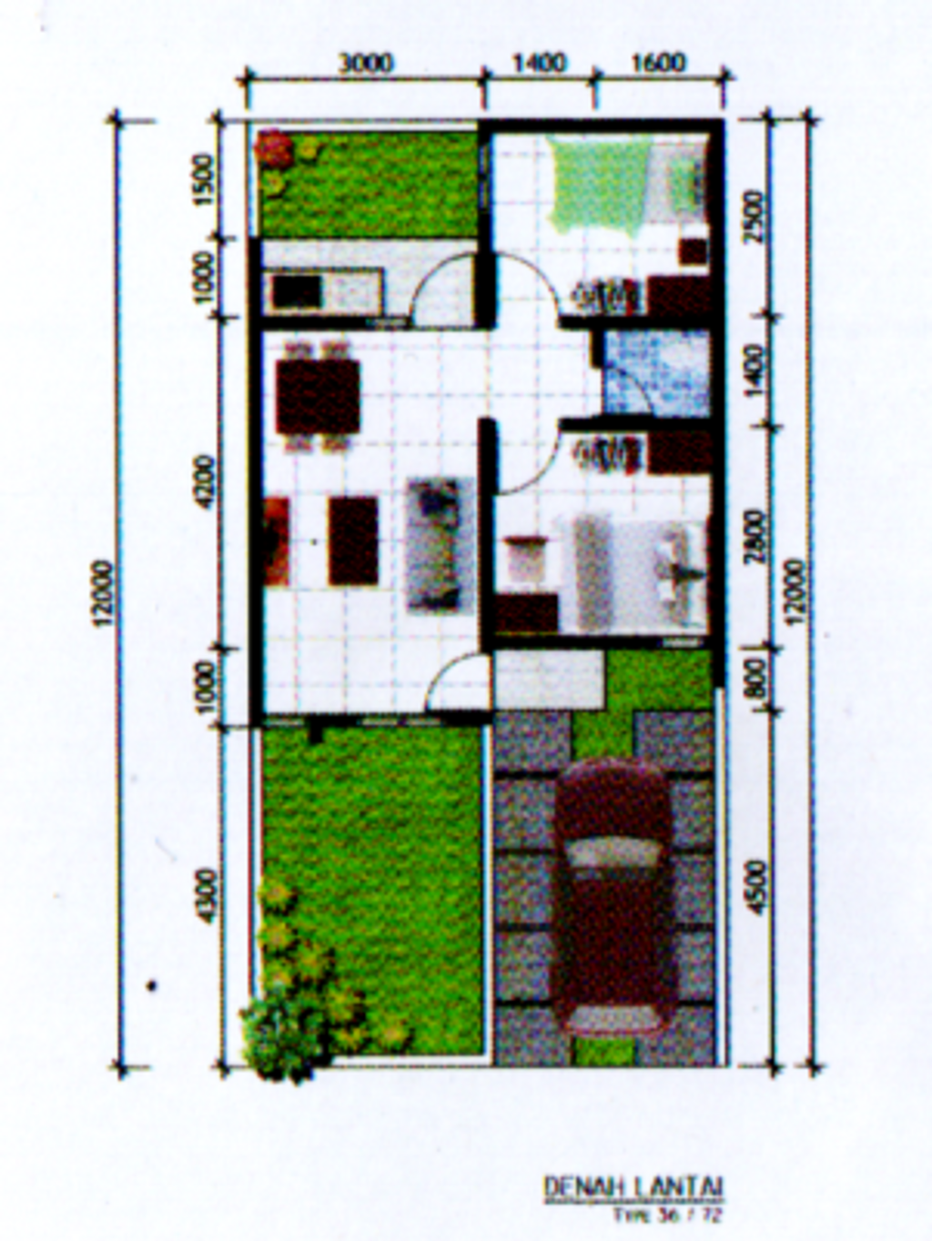 foto denah rumah tipe STANDAR perumahan PERSADA RESIDENCE