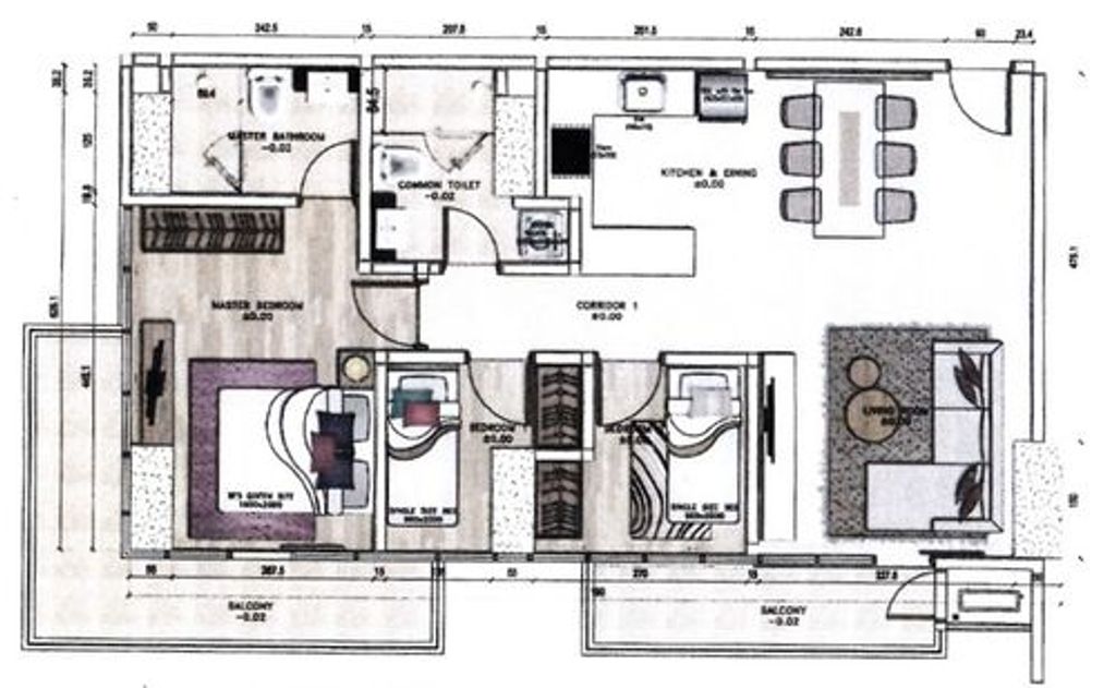 foto denah rumah tipe MID-A perumahan Capitol Suites