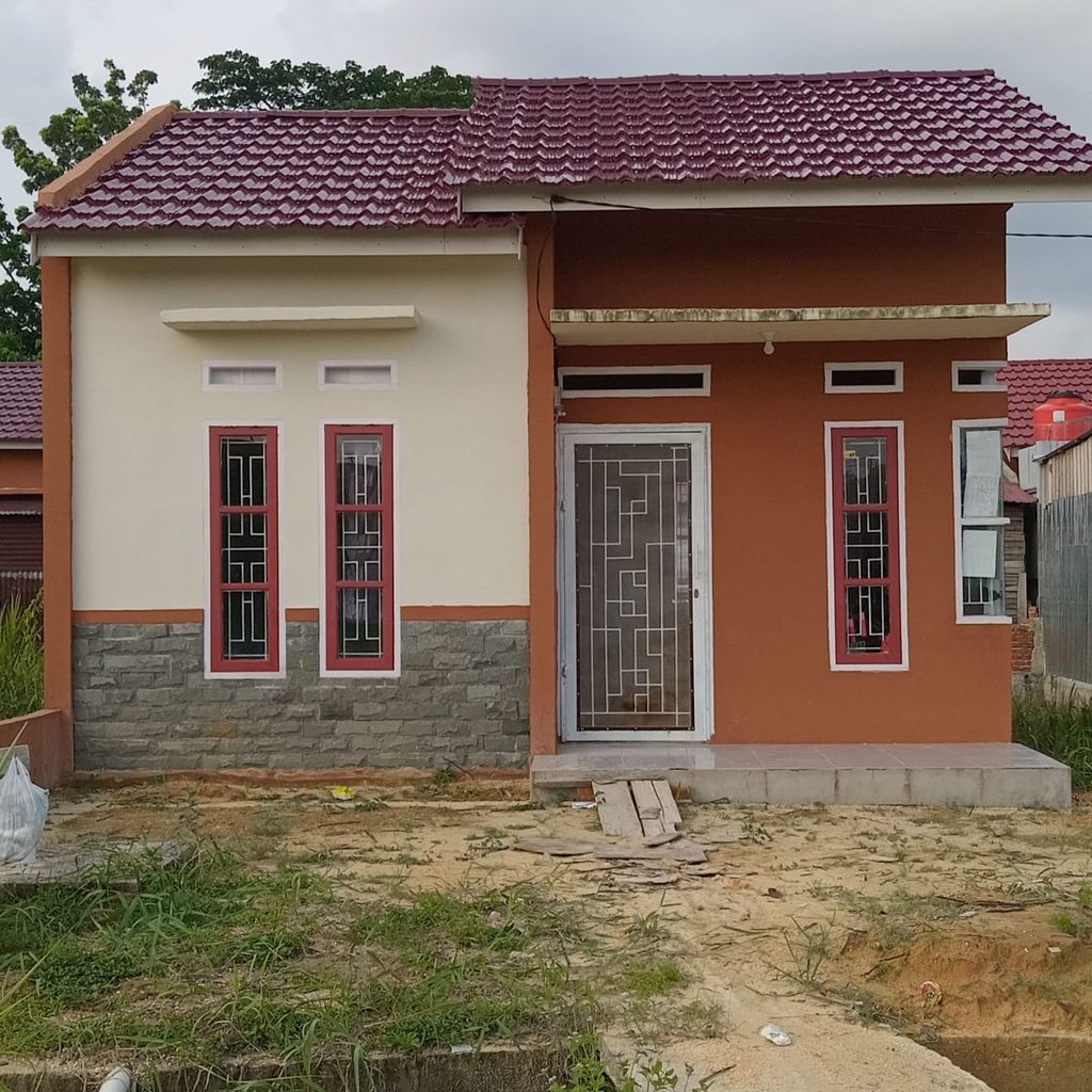 foto tampak rumah tipe RSH 36 2024 perumahan MAHKOTA RIAU TAHAP IV