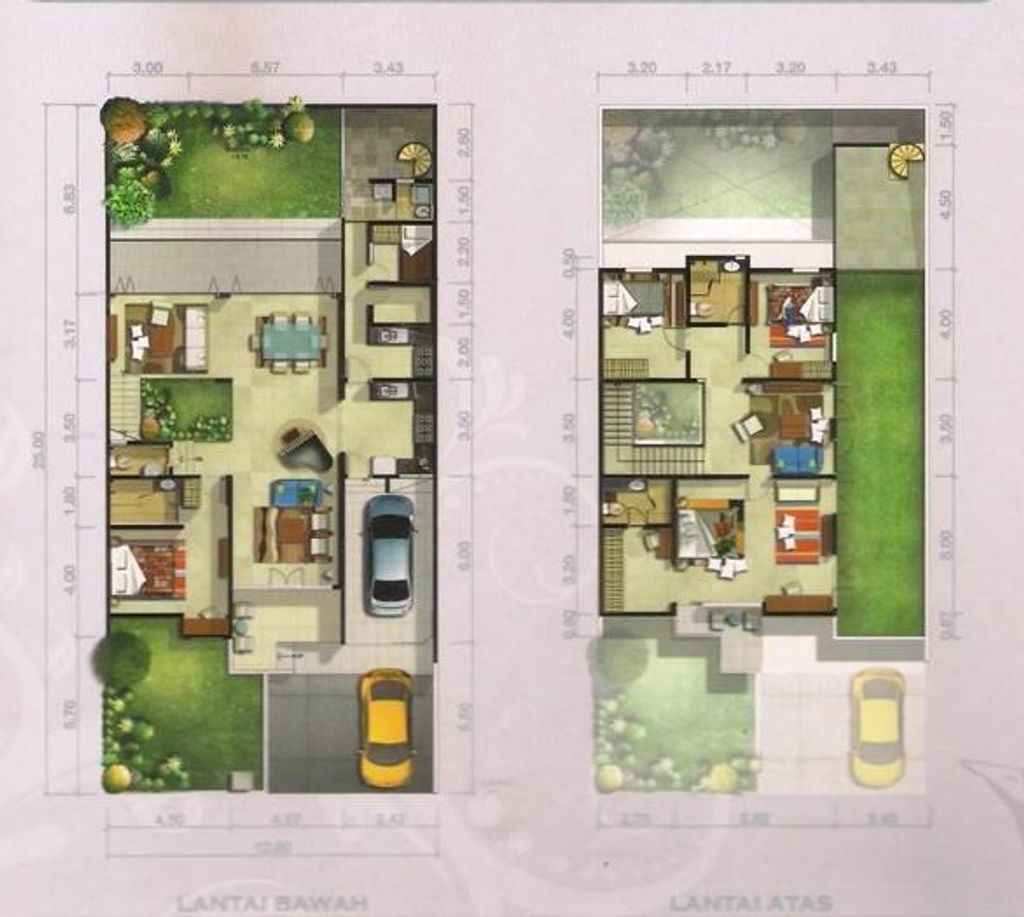 foto denah rumah tipe 169/196 perumahan ASIA TROPIS DAN TAMAN CEMARA KHI