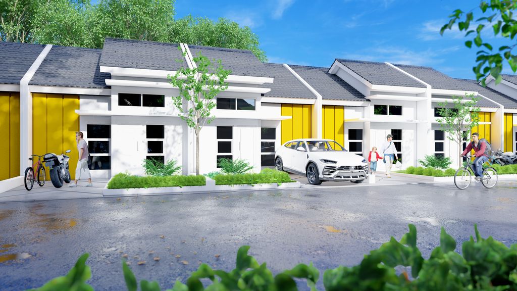 foto tampak rumah tipe PLATINUM perumahan Grand Mutiara Bougenville