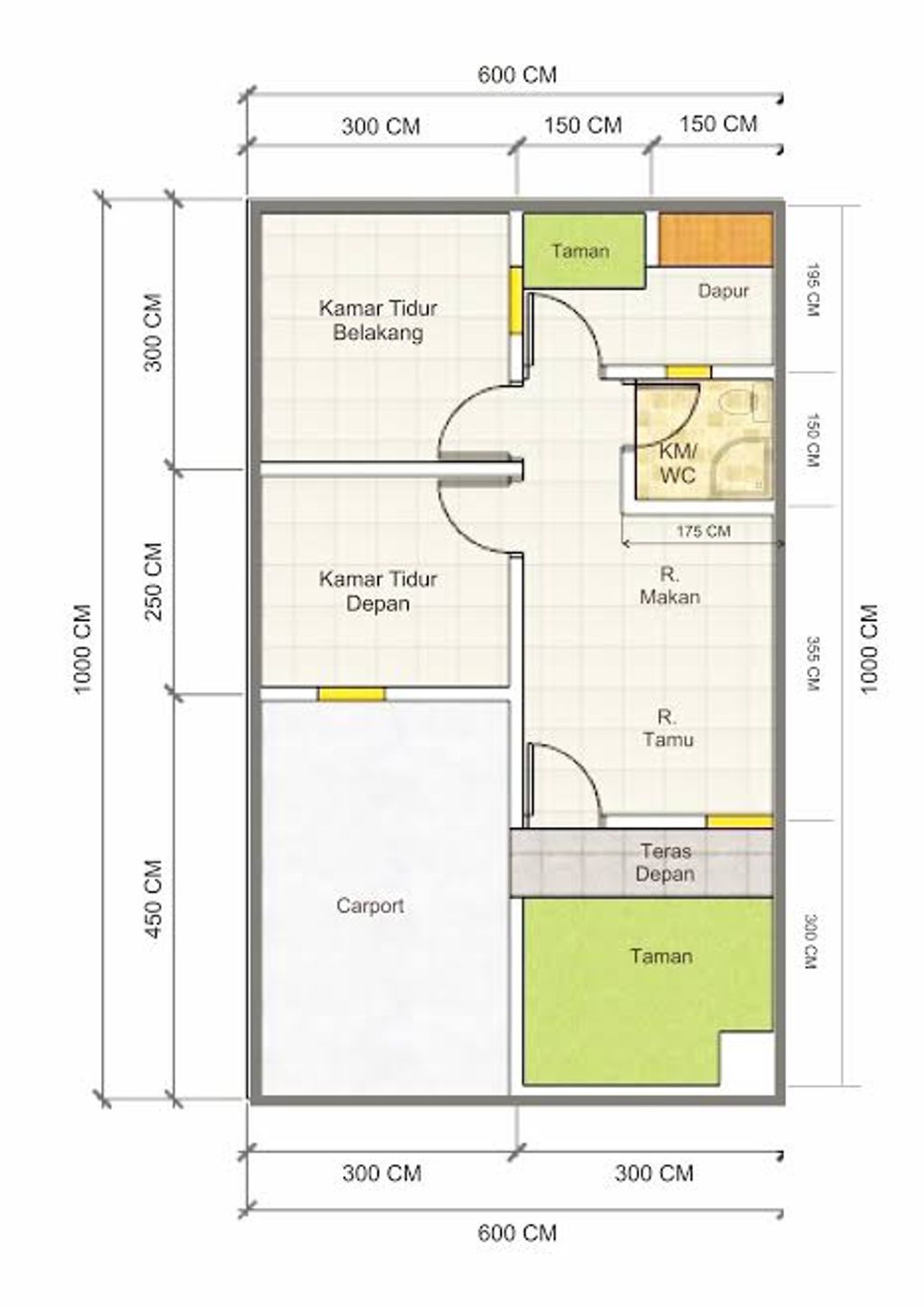 foto denah rumah tipe KOMERSIL perumahan BUKIT NAGRAK RESIDENCE
