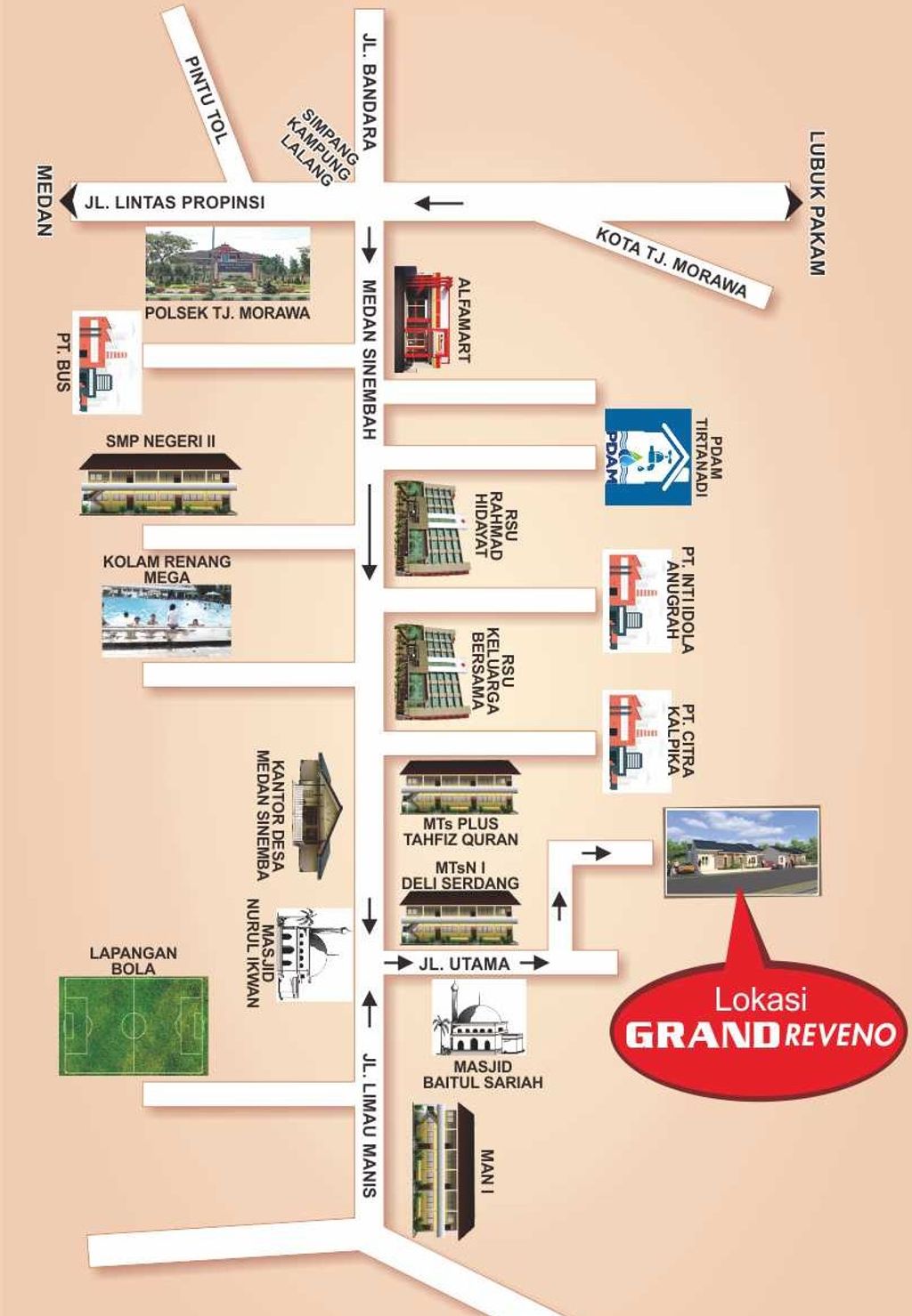 foto denah rumah tipe 36/78 perumahan Grand Reveno