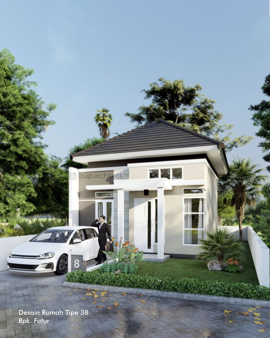 foto tampak rumah tipe 38 perumahan Balairiam Residence