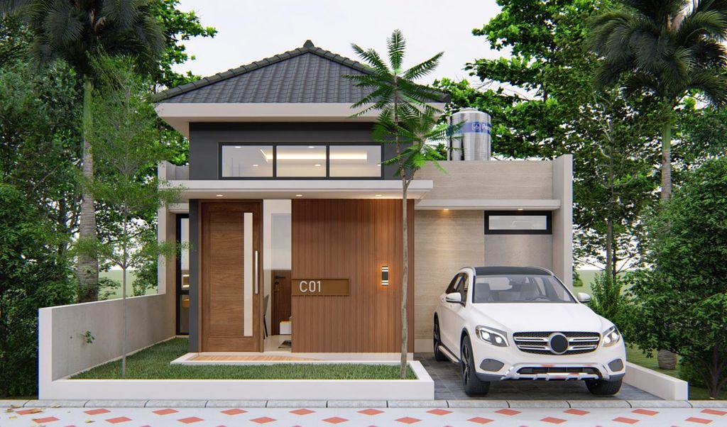 foto tampak rumah tipe 36 perumahan ZELINE RESIDENCE