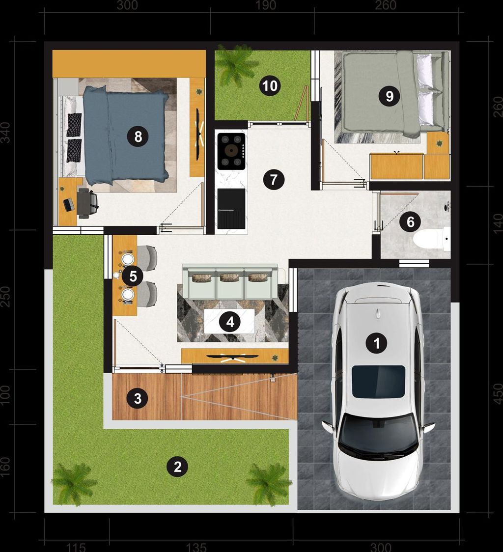 foto denah rumah tipe 36 perumahan ZELINE RESIDENCE