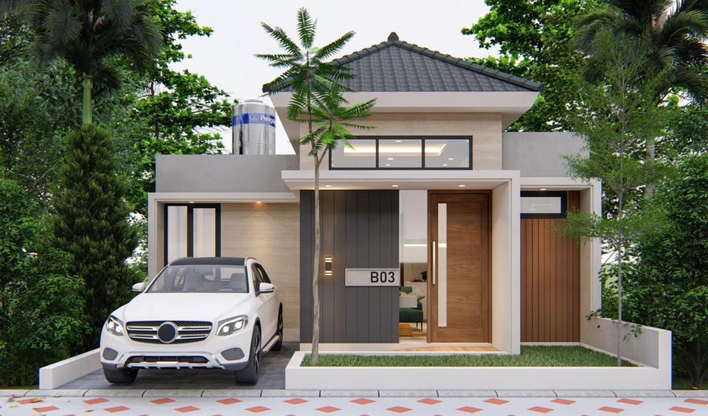 foto tampak rumah tipe 45 perumahan ZELINE RESIDENCE