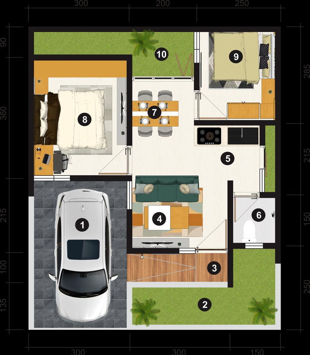 foto denah rumah tipe 45 perumahan ZELINE RESIDENCE