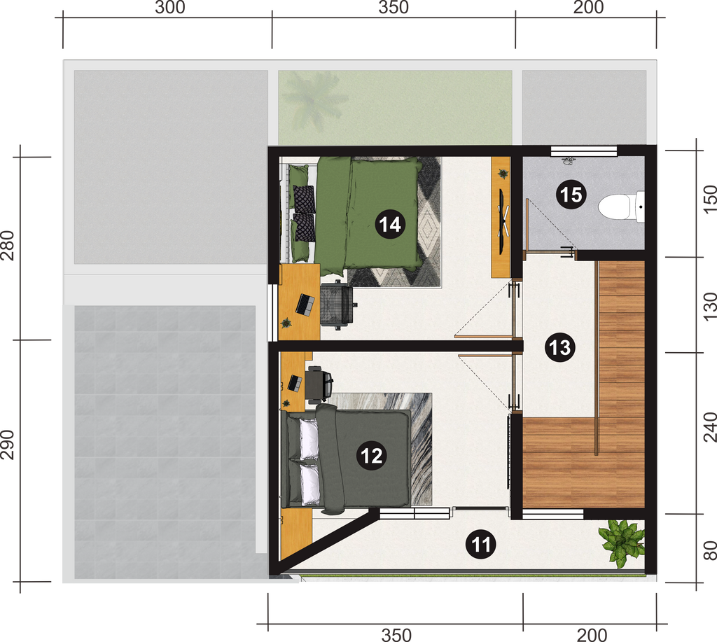 foto denah rumah tipe 63 perumahan ZELINE RESIDENCE