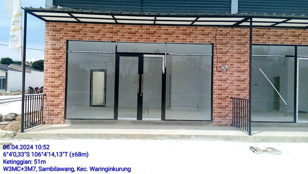 foto tampak rumah tipe RUKO perumahan PURI SAVA WARINGIN KURUNG