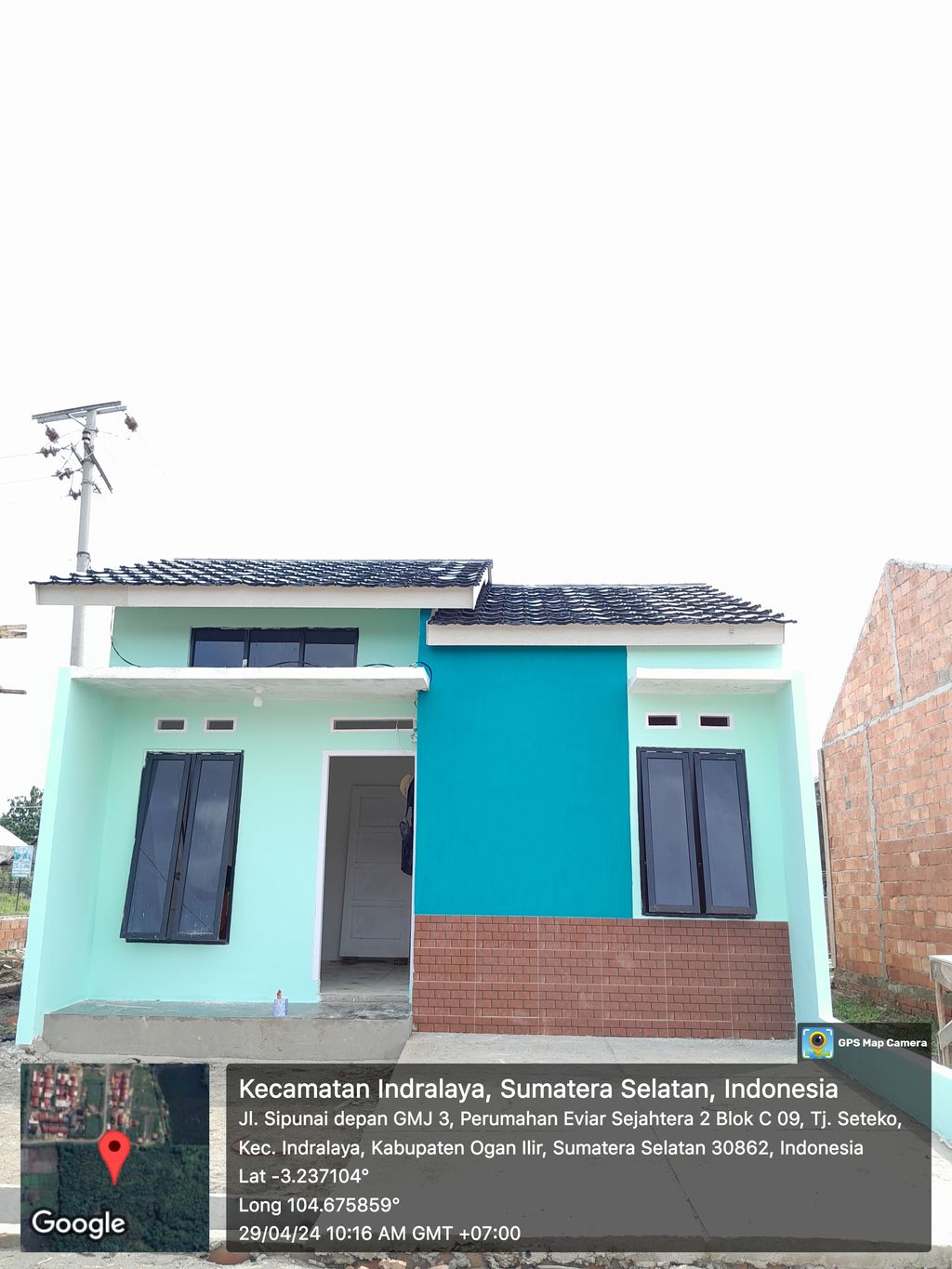 foto tampak rumah tipe 36/92 perumahan GRIYA MEKAR SARI INDRALAYA