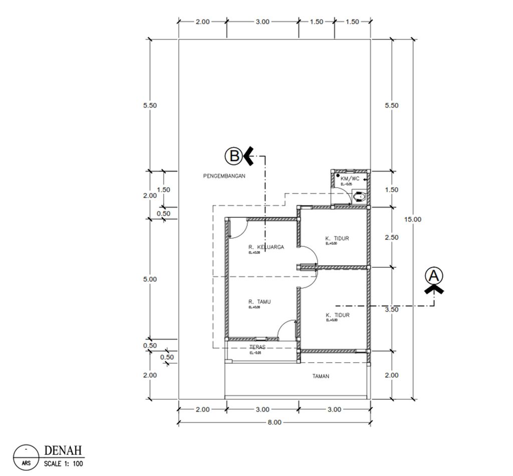 foto denah rumah tipe 36/90 perumahan ZACKY RESIDENCE