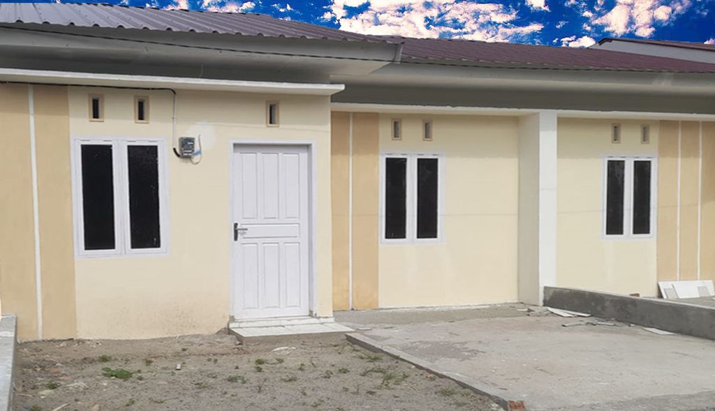 foto tampak rumah tipe 36 perumahan Sunrise City Pinrang