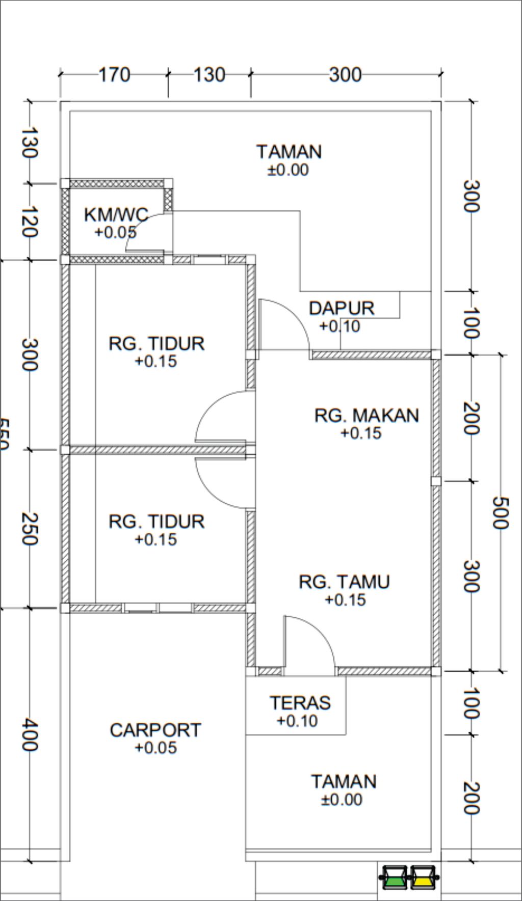 foto denah rumah tipe 36 perumahan Sunrise City Pinrang