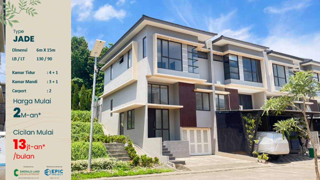 foto denah rumah tipe JADE perumahan EMERALD TERRACE