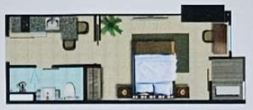 foto denah rumah tipe 1KT 1KM perumahan Fatmawati City Center