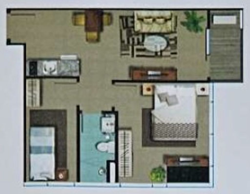 foto denah rumah tipe 2KT 1KM perumahan Fatmawati City Center