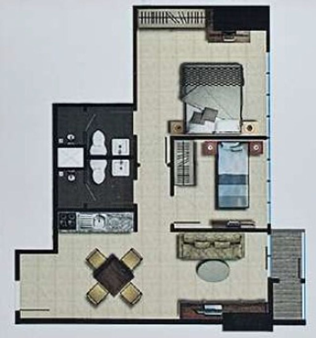 foto denah rumah tipe 2KT 2KM perumahan Fatmawati City Center