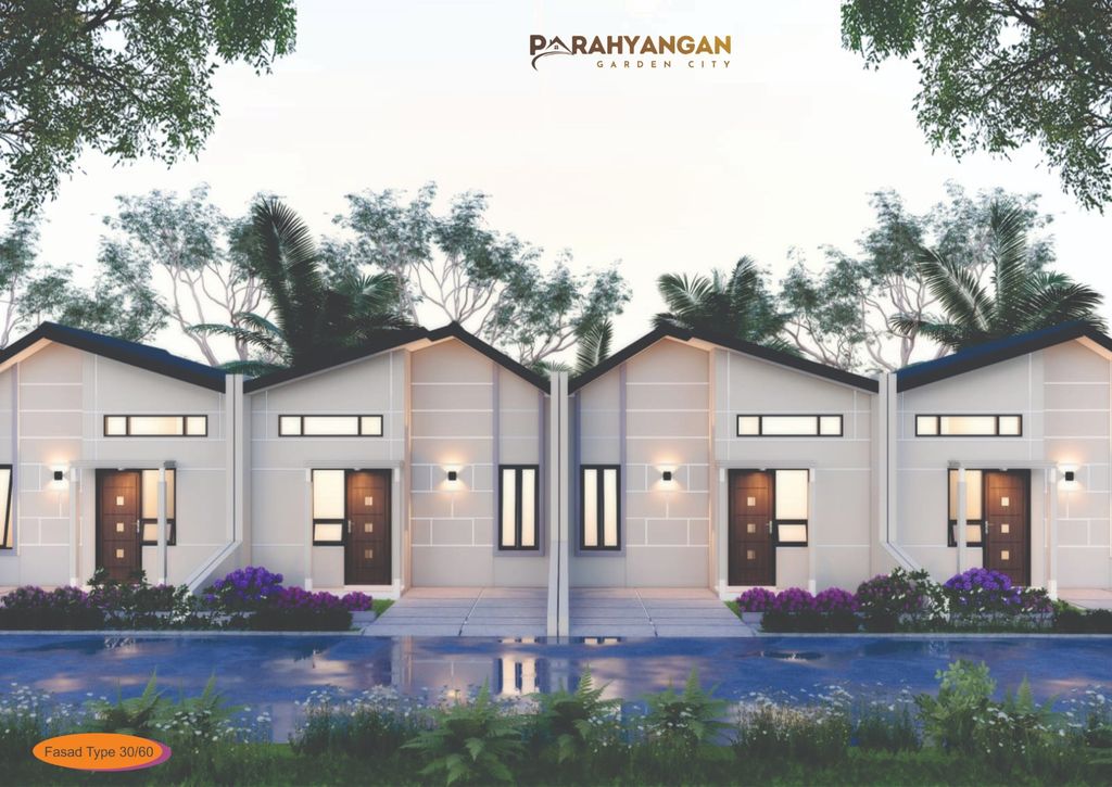 foto tampak rumah tipe 30/60 perumahan Priangan Garden City